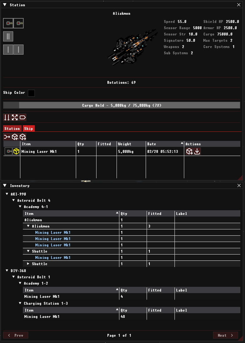 Inventory Weight System